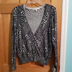 VS grey black and blue pattern cardigan